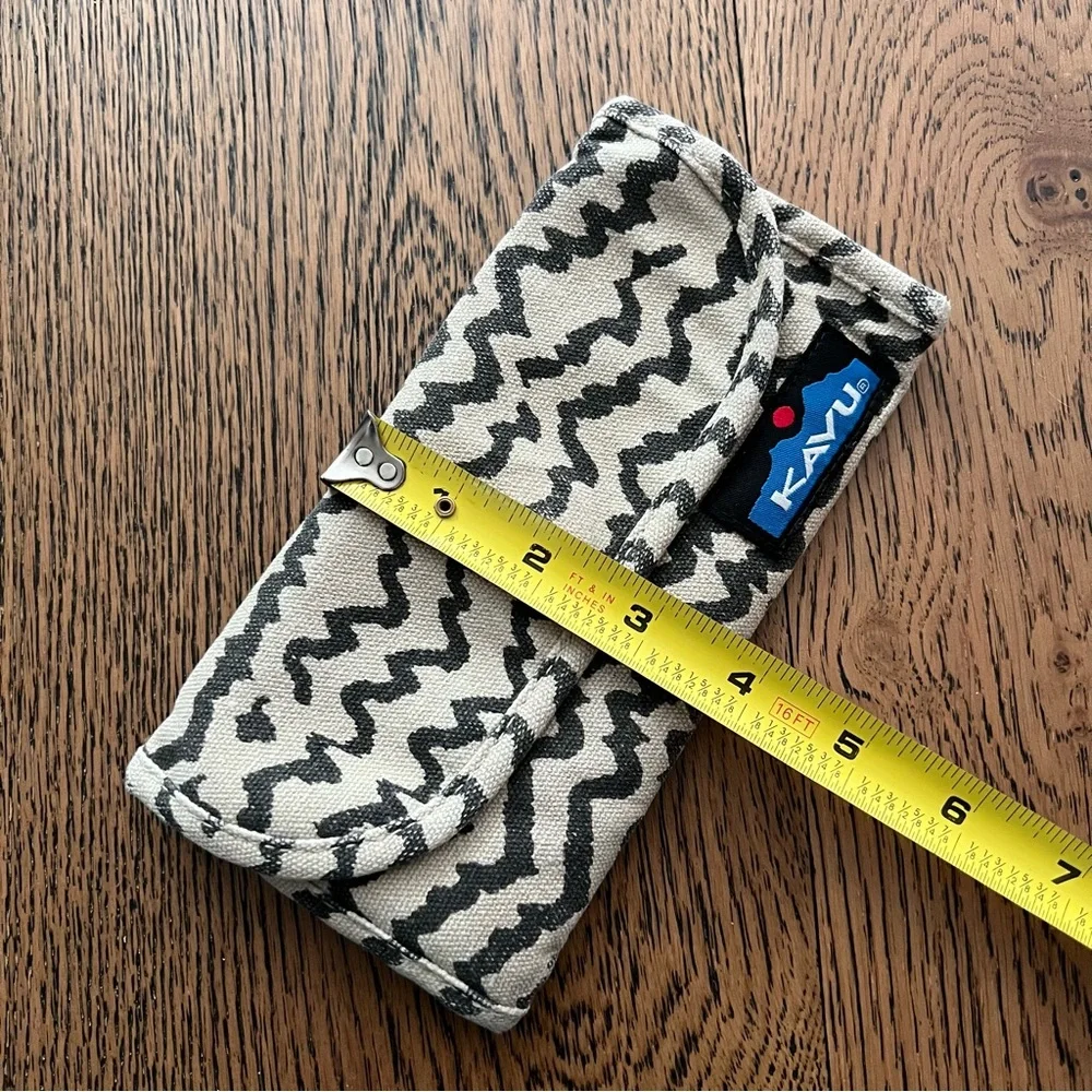 KAVU Big Spender Cotton Wallet in brown and cream